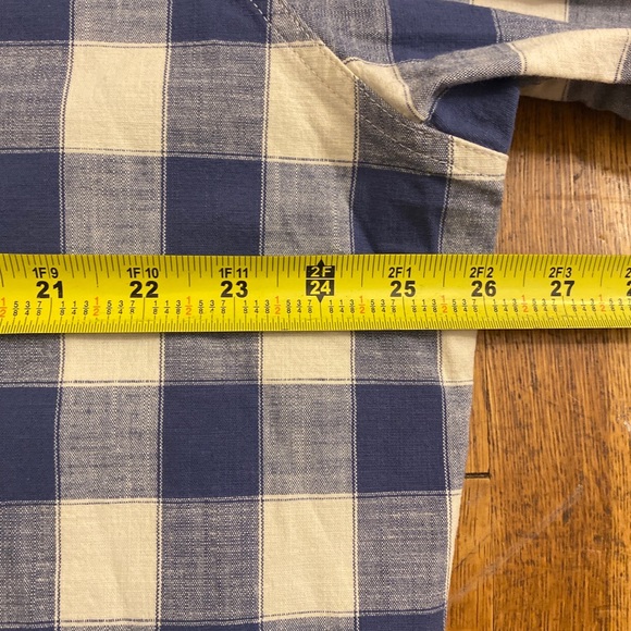 L.L. Bean Men’s XL-Reg Traditional Fit Blue & Cream Buffalo Plaid LS Shirt - Picture 6 of 9